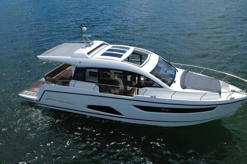 The Image of 2022 Sealine C430 yacht cruising on open water, showcasing sleek design and modern features. - 1