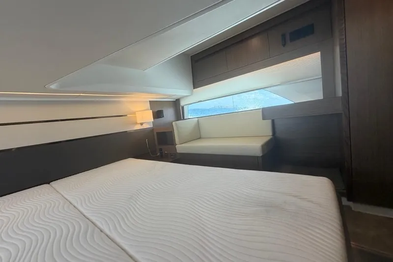 Slide: The Image of Luxurious interior of 2022 Sealine C430 yacht with modern design and comfortable seating. - 69