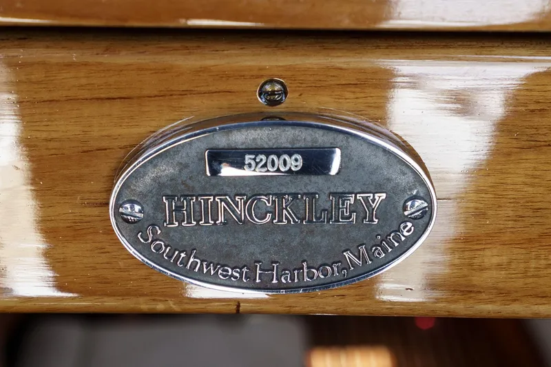Slide: The Image of Hinckley Sou'wester 52 nameplate, Southwest Harbor, Maine, 1998 model. - 27