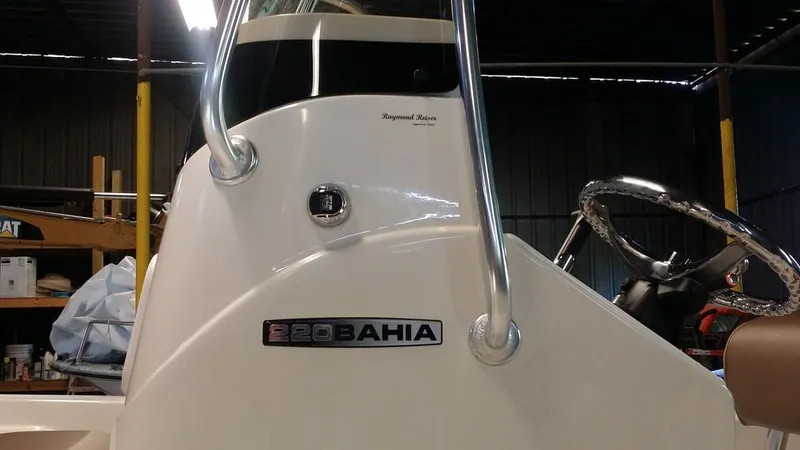 Slide: The Image of Ranger Bahia 220 boat from 2017 in warehouse. - 3
