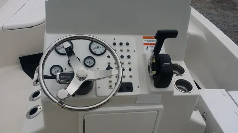 Slide: The Image of Control console of Ranger Bahia 220 boat, year 2017. - 4