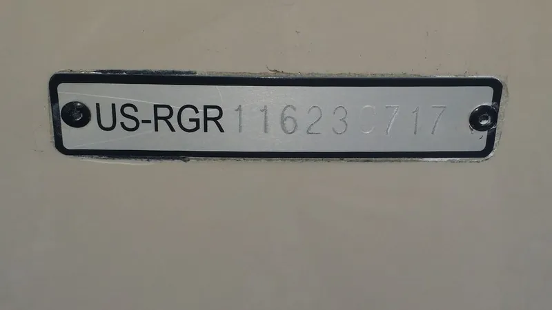 Slide: The Image of Serial number plate of a 2017 Ranger Bahia 220 boat. - 5