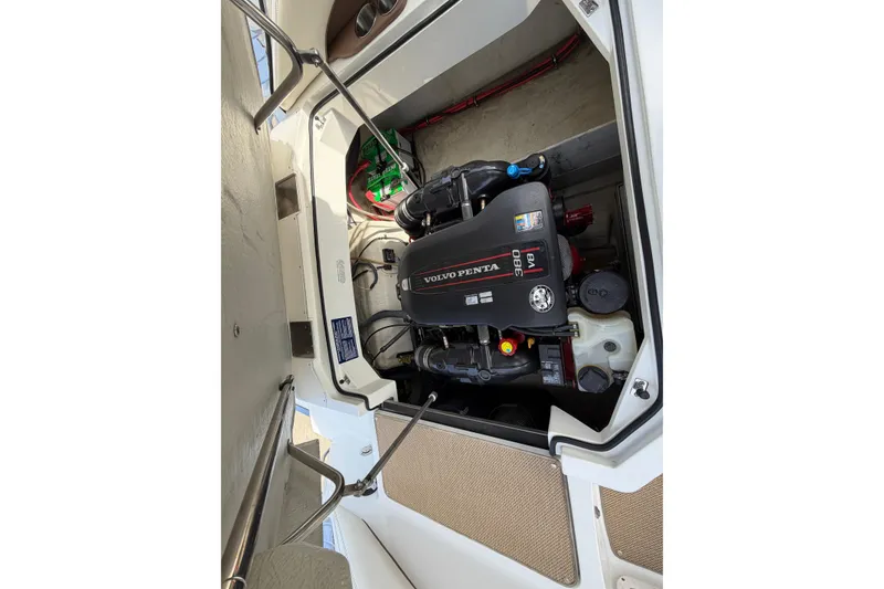 Slide: The Image of Engine compartment of a 2013 Cobalt 273 boat with Volvo Penta V8 engine. - 14