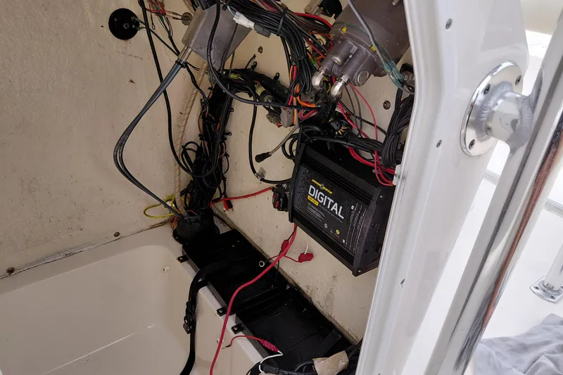 Slide: The Image of 2018 Key West 230 Bay Reef boat wiring and digital control system. - 25