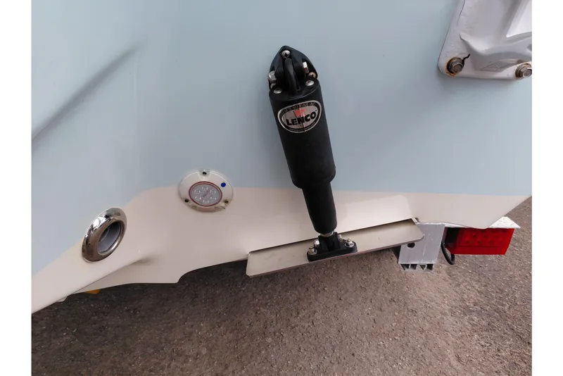 Slide: The Image of 2018 Key West 230 Bay Reef boat with Lenco trim tab and LED light. - 59