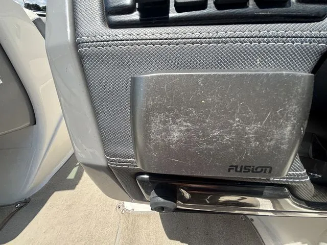 Slide: The Image of Close-up of dashboard in a 2012 Monterey 224 FS BR boat. - 33