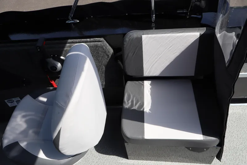 Slide: The Image of Interior seating of 2026 Smoker Craft Osprey 172 boat, featuring modern design and comfort. - 11