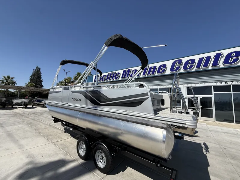 Slide: The Image of 2026 Avalon Venture Versatile boat at Pacific Marine Center. - 3