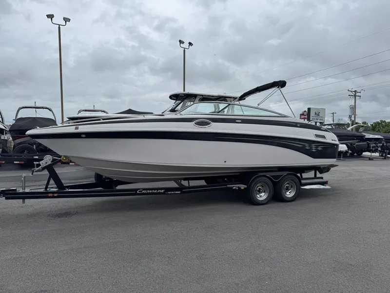 Slide: The Image of 2008 Crownline Bowrider 270 BR on trailer, side view. - 5