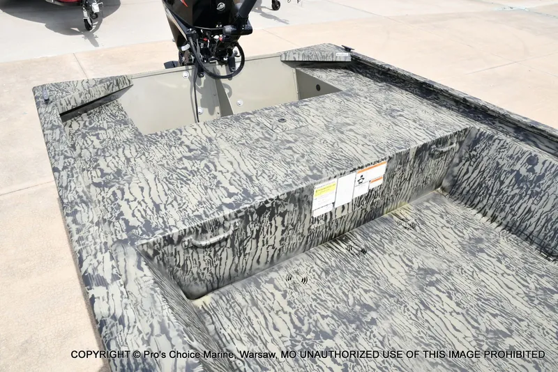 Slide: The Image of 2026 Tracker Grizzly 1648 Jon boat with camouflage design. - 18
