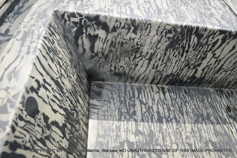 Slide: The Image of Close-up of Tracker Grizzly 1648 Jon 2026 with camouflage pattern. - 29