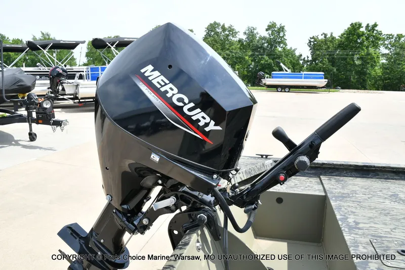 Slide: The Image of Mercury outboard motor on Tracker Grizzly 1648 Jon boat, 2026 model. - 8
