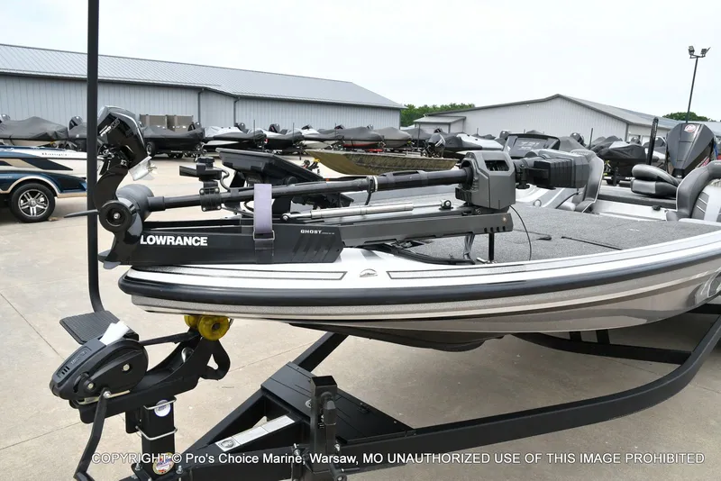 Slide: The Image of 2024 Nitro Z21 XL Pro boat with Lowrance equipment on trailer. - 29