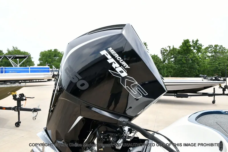 Slide: The Image of Mercury Pro-XS 250 outboard motor on a Ranger 522vx boat. - 27