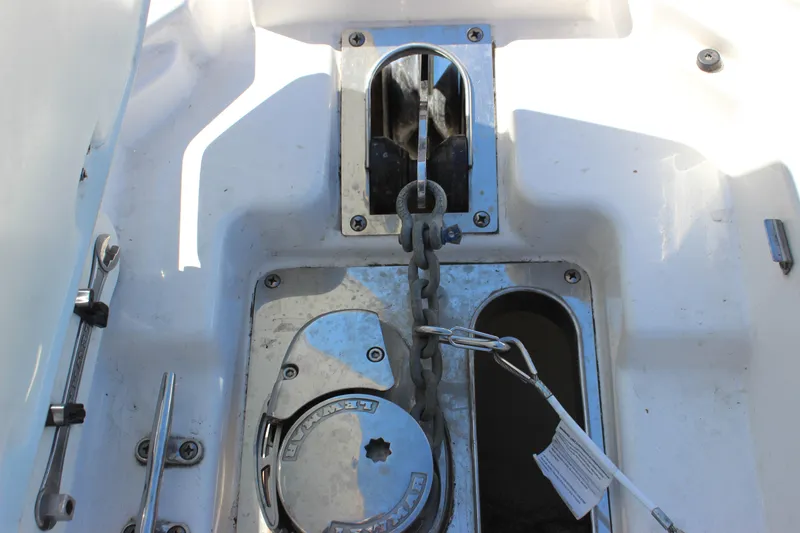 Slide: The Image of 2020 Chaparral 277 SSX boat anchor chain and winch system. - 10