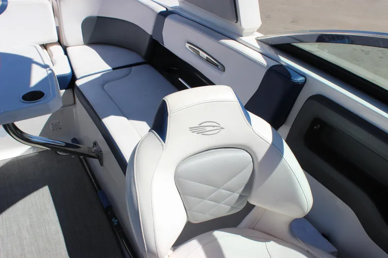 Slide: The Image of 2020 Chaparral 277 SSX boat interior with luxurious seating and modern design. - 22