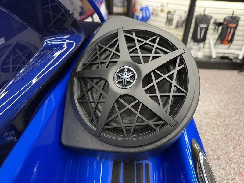 Slide: The Image of Yamaha WaveRunners VX1050AC 2026 speaker on blue watercraft. - 14