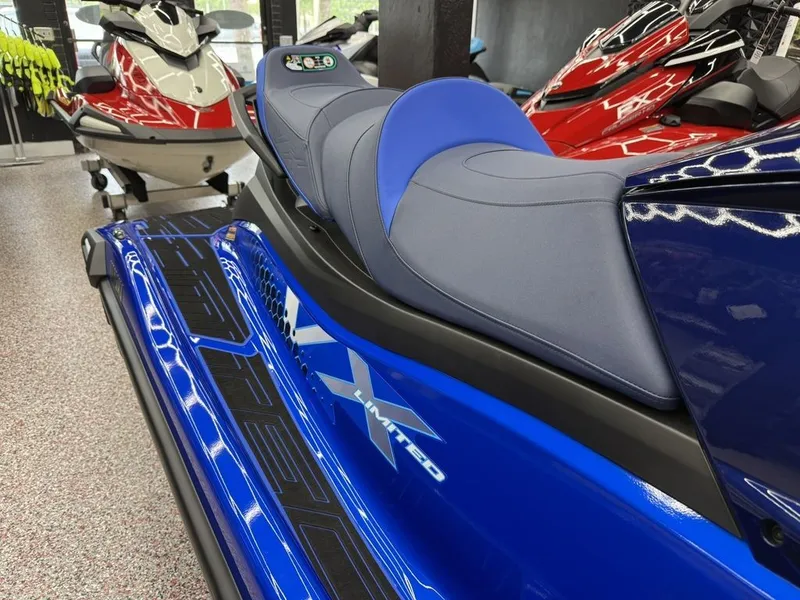 Slide: The Image of 2026 Yamaha WaveRunners VX1050AC in blue on display. - 6
