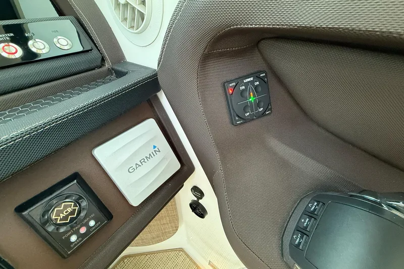 Slide: The Image of Control panel of a 2017 Cobalt A40 Coupe featuring Garmin and Lenco systems. - 39