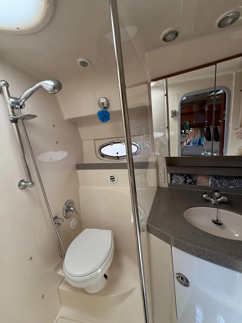 Slide: The Image of Bathroom in 2009 Regal Commodore 3760 IO boat. - 23