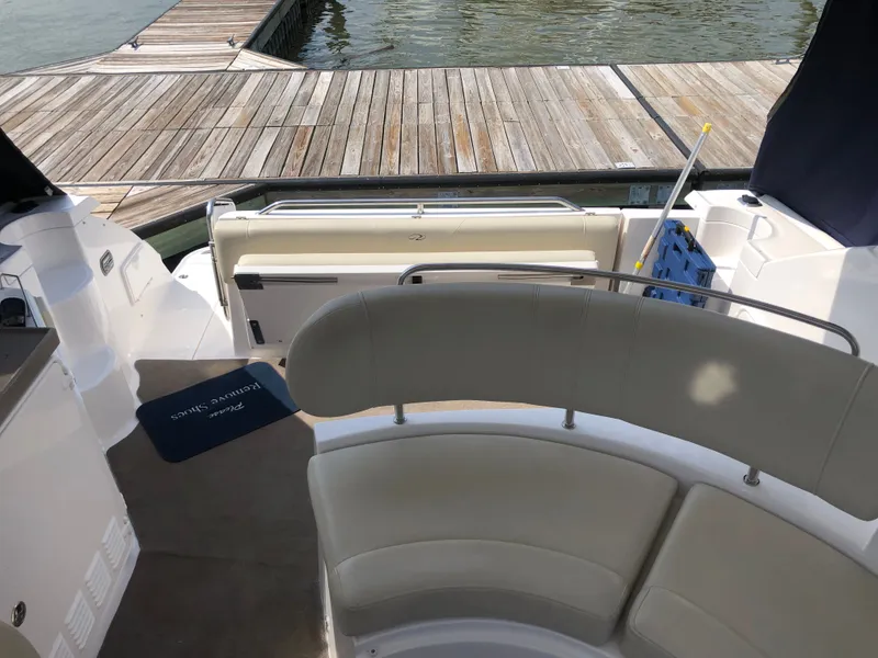 Slide: The Image of Interior of a 2009 Regal Commodore 3760 IO yacht at dock. - 7