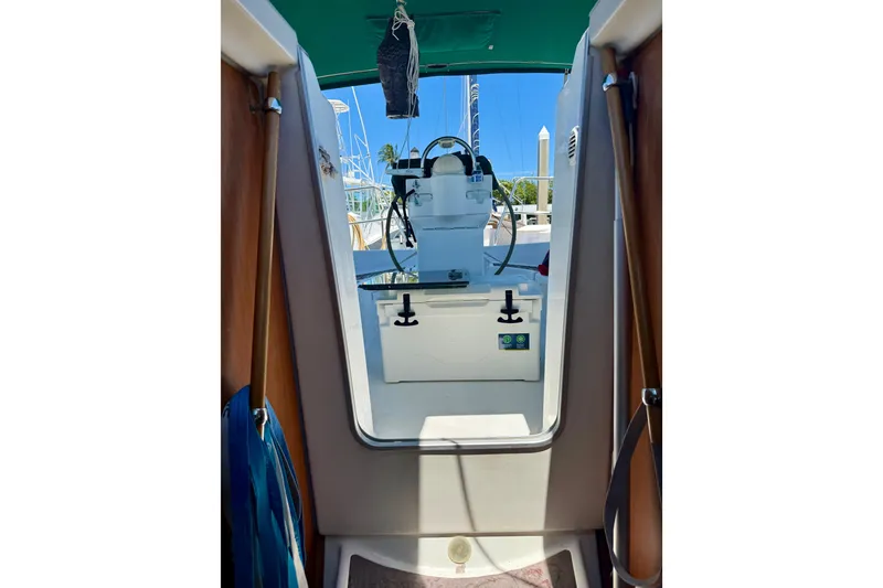Slide: The Image of Interior view of a 2002 Beneteau Oceanis Clipper 311 sailboat cockpit. - 24