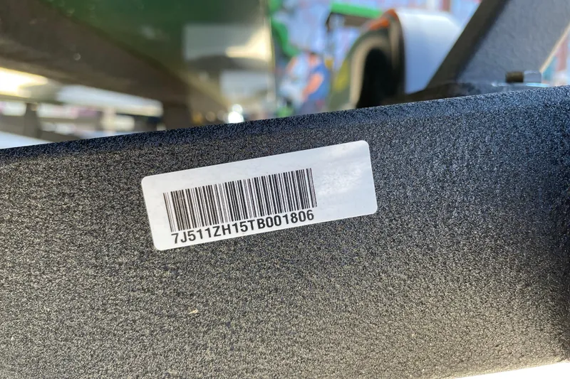 Slide: The Image of Barcode sticker on 2026 Tracker Bass Tracker Classic Limited boat trailer frame. - 54