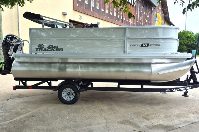 Slide: The Image of Sun Tracker Party Barge 16 DLX 2026 - 16
