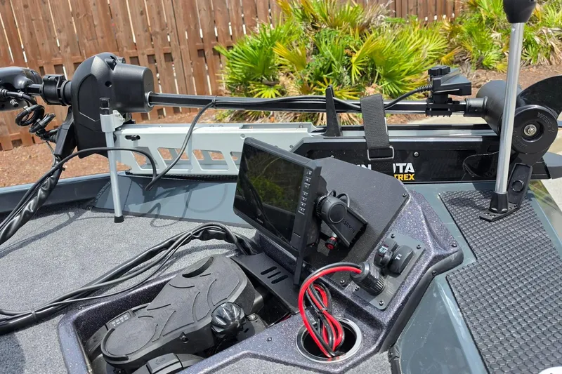 Slide: The Image of 2026 Ranger RT188P boat dashboard with advanced navigation and control systems. - 16