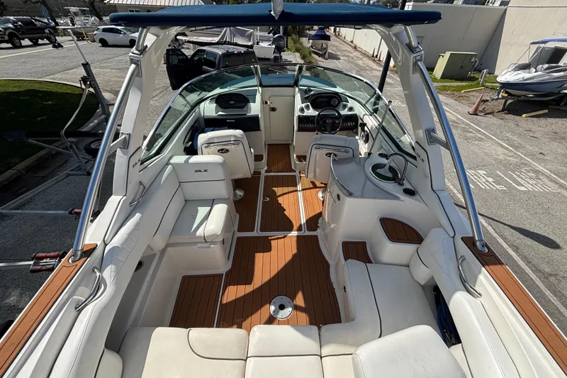 Slide: The Image of 2008 Sea Ray 270 Sundeck interior looking forward - 16