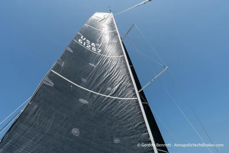 Slide: The Image of Sail of 2020 Jeanneau Sun Fast 3300 against clear blue sky. - 16