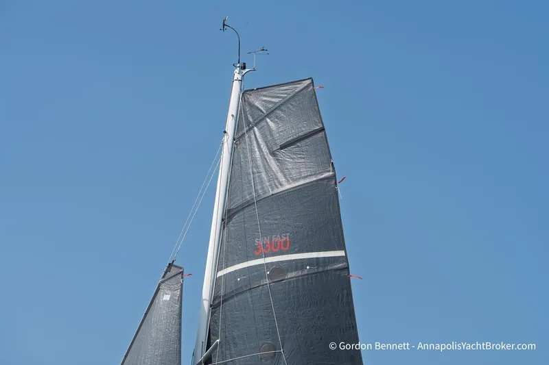 Slide: The Image of Sail of 2020 Jeanneau Sun Fast 3300 against clear blue sky. - 9