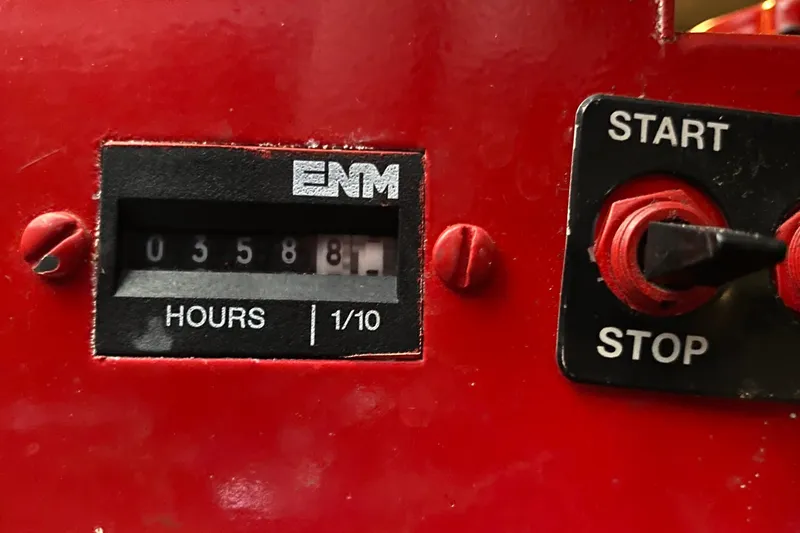 Slide: The Image of Hour meter reading 358.8 hours on a 2001 Sea Ray 340 Sundancer control panel. - 35