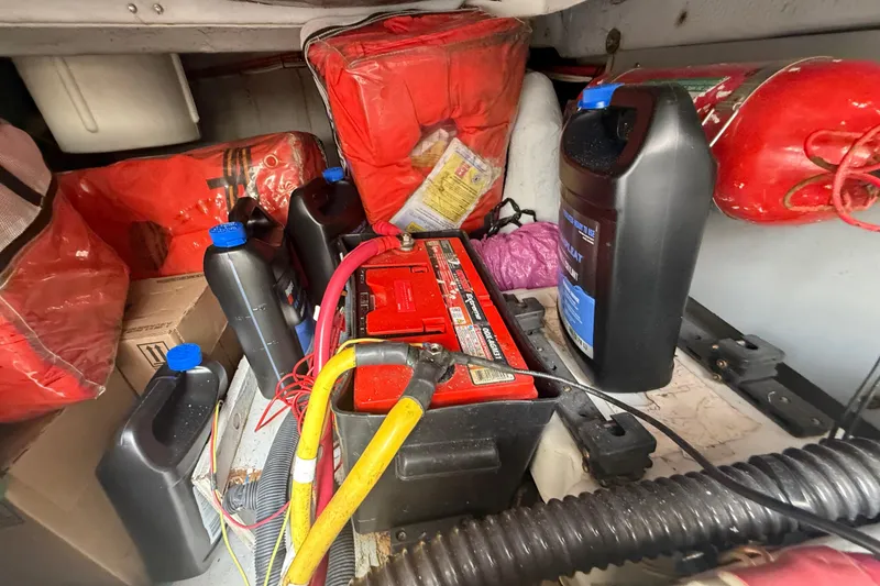 Slide: The Image of Onan marine generator in 2007 Meridian 459 Motoryacht engine room. - 53