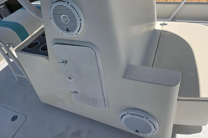 Slide: The Image of Yamaha display showing system check alert for 2014 Custom Exuma Catamaran 32. - 31