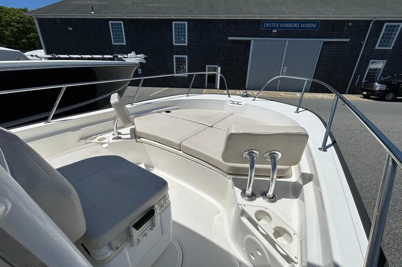 Slide: The Image of 2021 Boston Whaler 210 Montauk boat interior at Oyster Harbors Marine. - 19