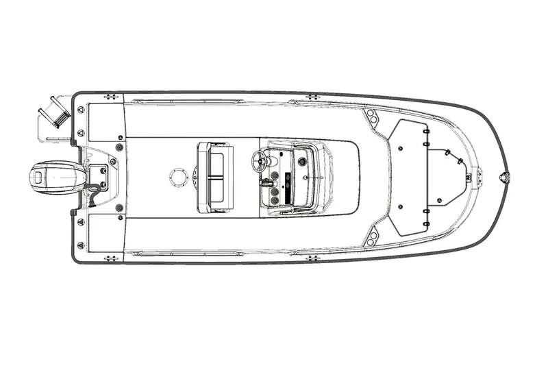 Slide: The Image of Manufacturer Provided Image: Top view of 2021 Boston Whaler 210 Montauk boat layout. - 27