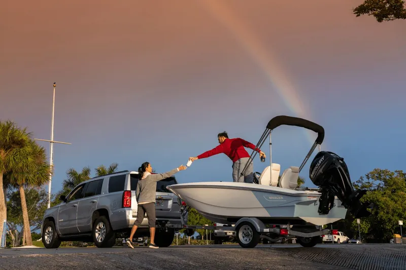 Slide: The Image of 2027 Boston Whaler 130 Super Sport under a Rainbow - 9