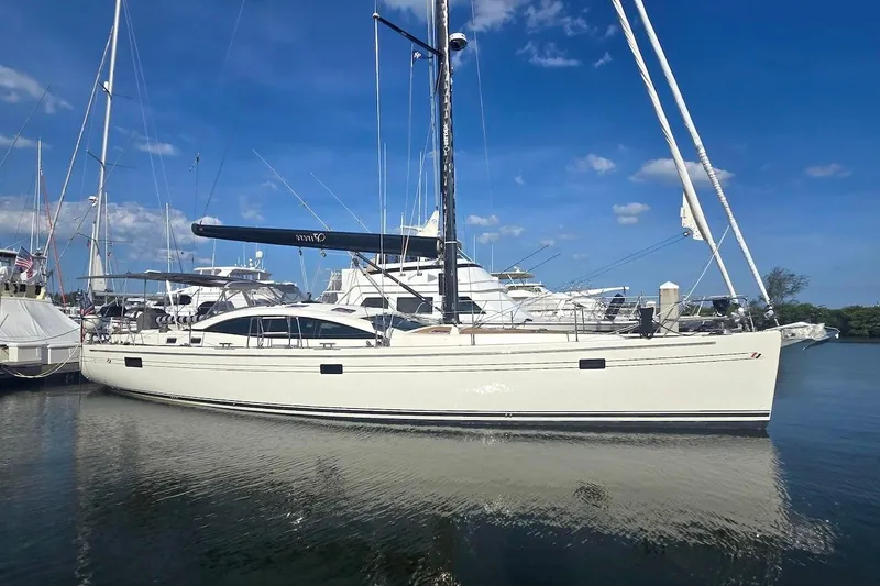 The Image of Sailing yacht Southerly 57 RS, 2011 model, docked in a marina under a clear blue sky. - 0