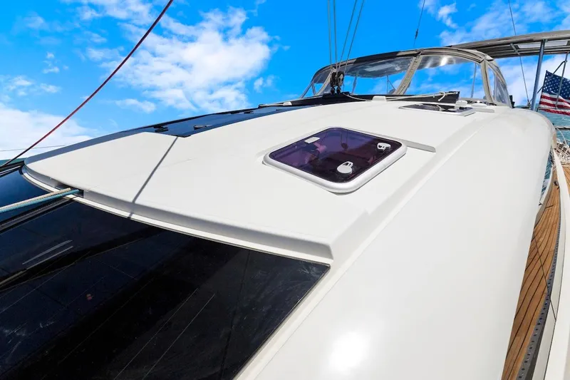 Slide: The Image of 2011 Southerly 57 RS yacht deck with clear sky background. - 15