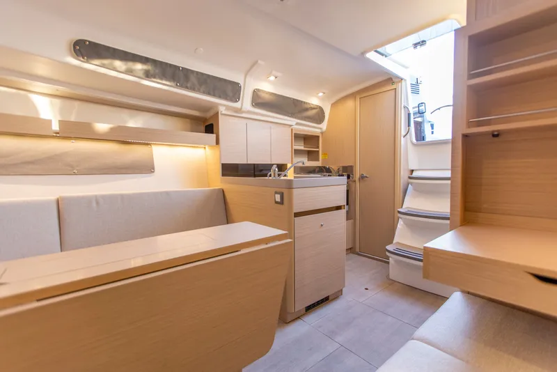 Slide: The Image of Interior of Beneteau Oceanis 34.1 yacht, model year 2026. - 12