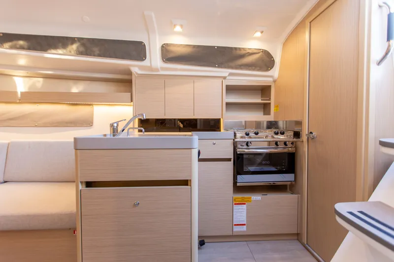 Slide: The Image of Interior of 2026 Beneteau Oceanis 34.1 yacht, modern bathroom design. - 6