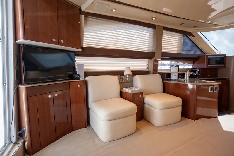 Slide: The Image of Luxurious interior of 2009 Meridian 391 Sedan yacht with plush seating and modern amenities. - 20