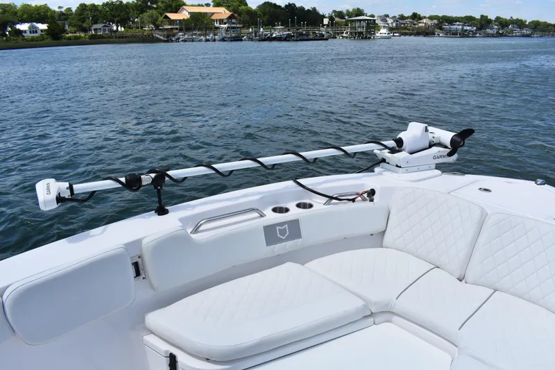 Slide: The Image of 2026 Sea Fox 248 Commander boat with Garmin equipment on calm water. - 5
