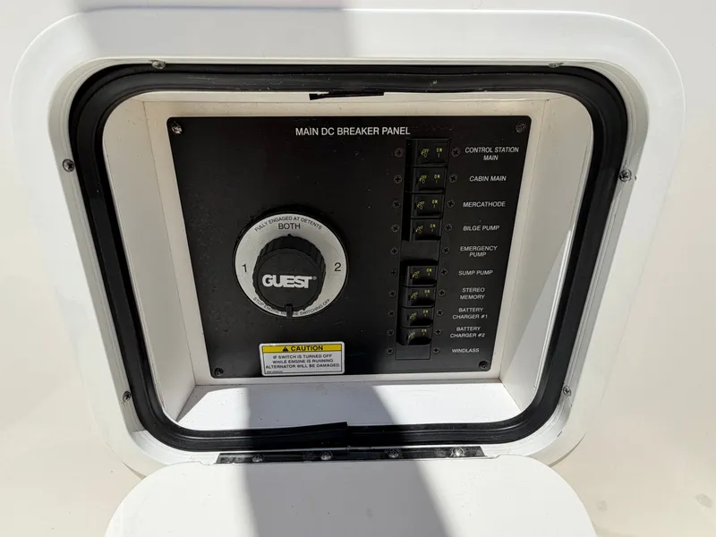 Slide: The Image of Main DC breaker panel of 2011 Sea Ray 240 Sundancer. - 11