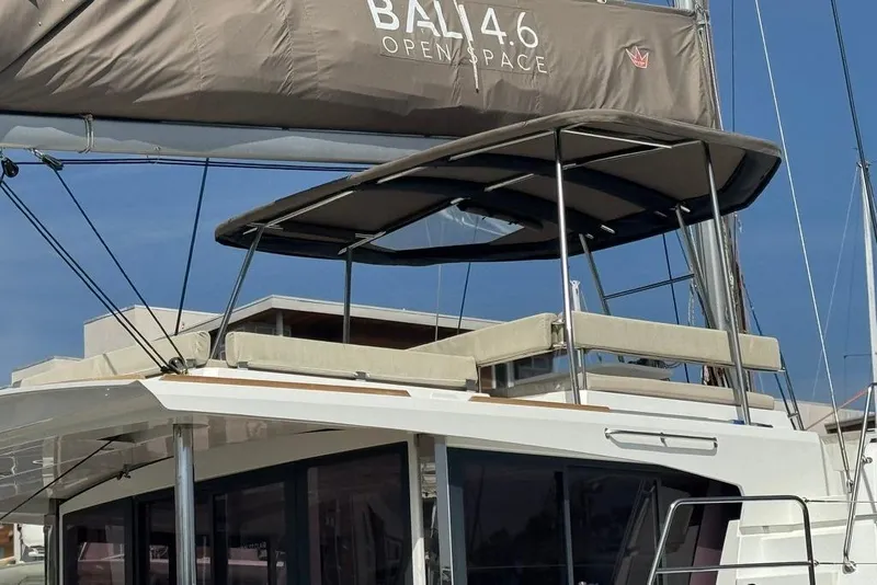 Slide: The Image of 2023 Bali 4.6 yacht with open space design and modern features. - 11