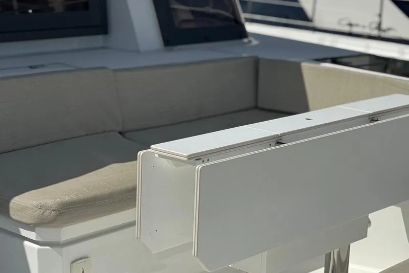 Slide: The Image of Modern seating area on 2023 Bali 4.6 yacht with sleek design. - 19