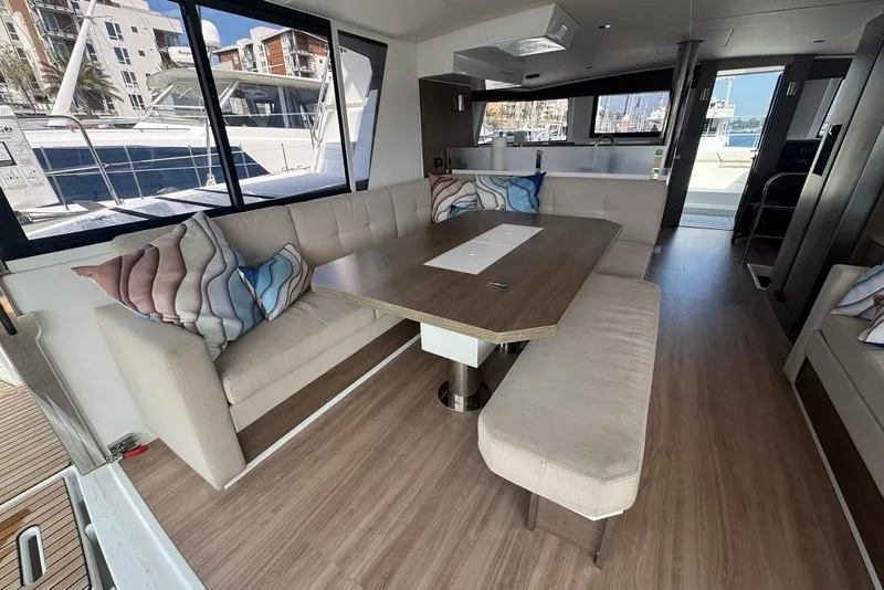 Slide: The Image of Luxurious interior of 2023 Bali 4.6 yacht with elegant seating and modern design. - 53