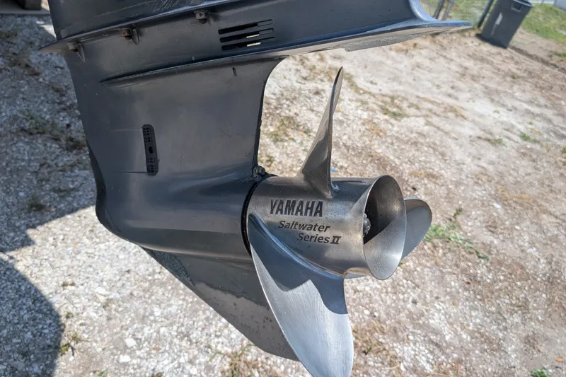 Slide: The Image of Yamaha Saltwater Series II propeller on 2017 Cutwater C-24 Coupe boat. - 11