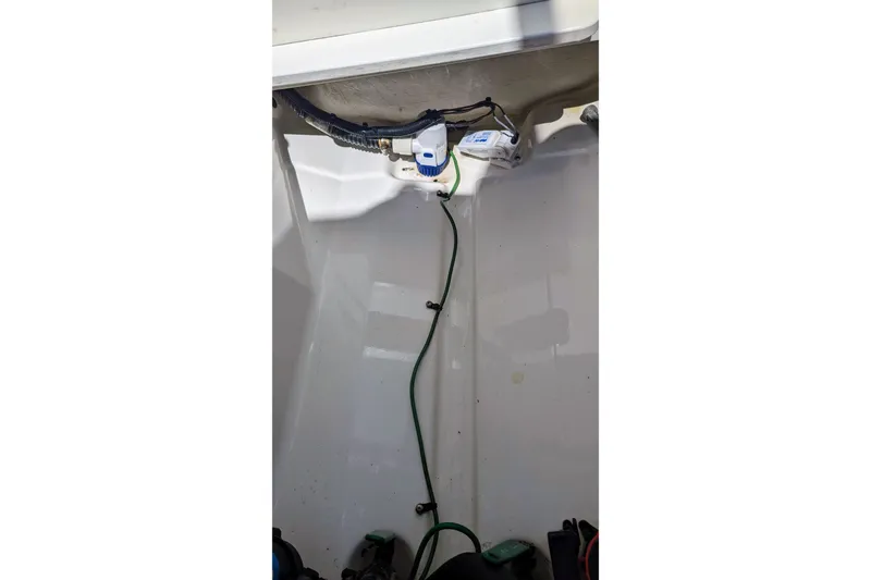 Slide: The Image of 2017 Cutwater C-24 Coupe interior wiring and components detail. - 49